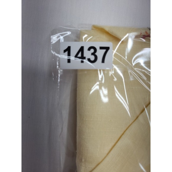 Vintage 100% Linen Floral Top Blouse Sz Large Spring Yellow John Paul Richard - Picture 8 of 8